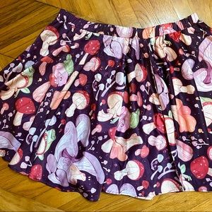 NWOT Morningwitch Secret Garden Mushroom Frog Skirt
